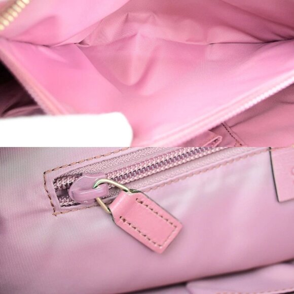 GUCCI Logo Imprime GG Pattern Shoulder Bag PVC Leather Pink GHW Italy 31YH147 - Picture 4 of 16